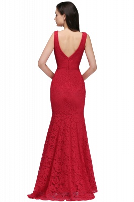 CLARISSA | vestido de fiesta de encaje rojo de la sirena piso de longitud_9