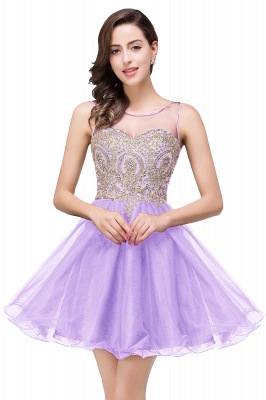 Robe de bal courte en organza sans manches en tutu_3