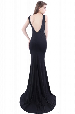 DALARY | Mermaid Jewel Court-Train Embroidery Black Prom Dresses with Pearls_3