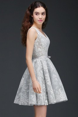 ALEAH | A Line Strtaps Lace Cocktail Homecoming Dresses With Sash_6