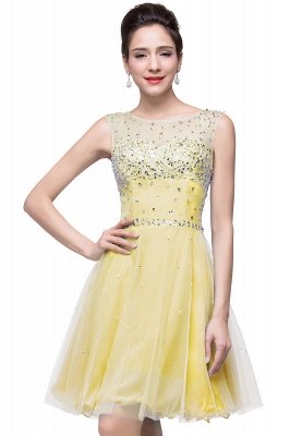 Sleeveless Open-Back Short Crystal Homecoming Dresses_4