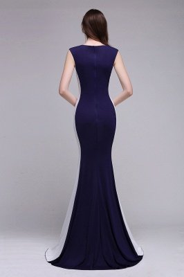 CAMILA | Mermaid Long Dark Navy Simple Prom Gowns_6