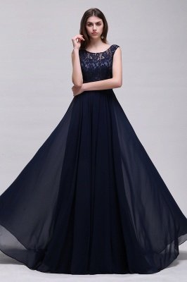 AUDRINA | A-line Scoop Chiffon Prom Dress With Lace_7