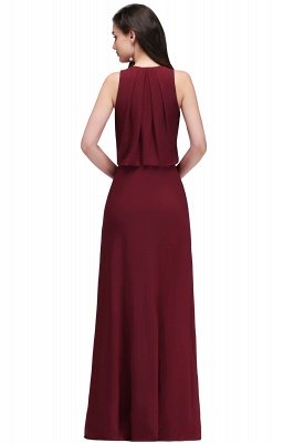 EDITH | A-line V-neck Floor-length Sleeveless Burgundy Prom Dresses with Crystal_3