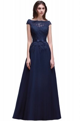 AUBREE | A-line Floor-Length Tulle Prom Dress With Lace Appliques_5