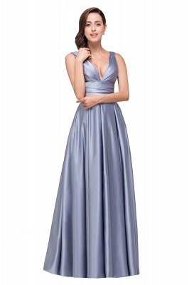 Sexy Evening Gowns Deep V Neck Beaded Pageant Dresses_5