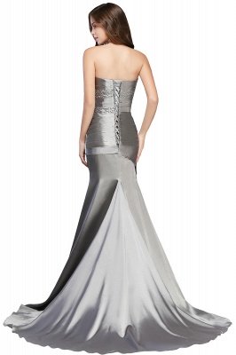 CELESTE | A-line Strapless Satin Party Dress_3