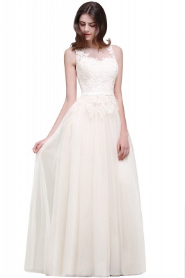 ATHENA | A-line Floor-Length Tulle Prom Dress With Lace_1