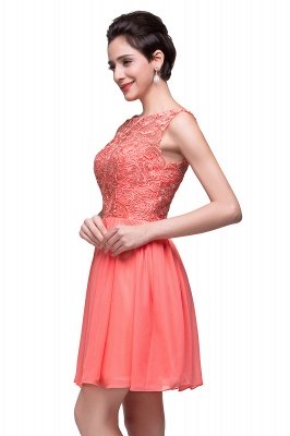 ELIANA | A-line Short Sleeveless Bateau Chiffon Ruffles Lace Top Prom Dresses_14