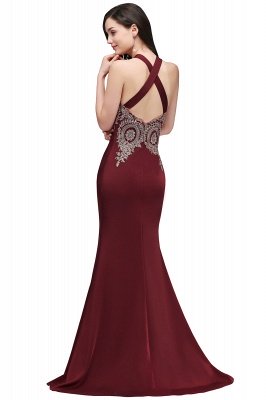 EILEEN | Mermaid Scalloped Floor-length Appliques Burgundy Prom Dresses with Beadings_3