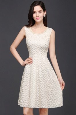 CHRISTINE | Princess Scoop neck Knee-length Lace Sexy Prom Dress_1