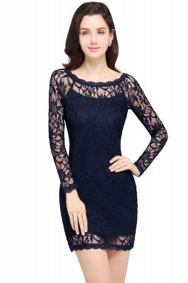 Sexy Black Lace Long Sleeves Meerjungfrau Brautkleider_6