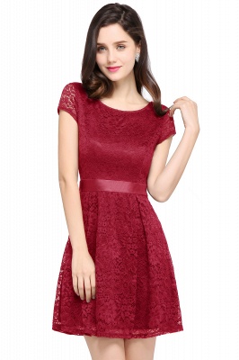 ARMANI | A-ligne Scoop Black Lace robe de bal bon marché avec ceinture_2