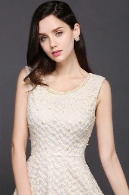 CHRISTINE | Princess Scoop neck Knee-length Lace Sexy Prom Dress_6