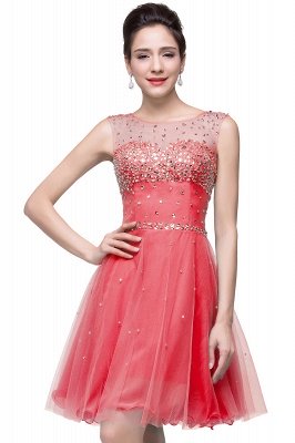 Sleeveless Open-Back Short Crystal Homecoming Dresses_2