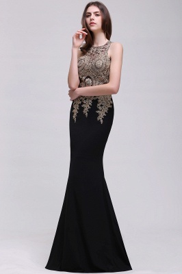 BROOKLYNN | Mermaid Black Prom Dresses with Lace Appliques_7