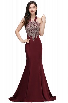 EILEEN | Mermaid Scalloped Floor-length Appliques Burgundy Prom Dresses with Beadings_2