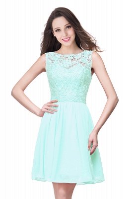 ELIANA | A-line Short Sleeveless Bateau Chiffon Ruffles Lace Top Prom Dresses_8