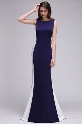 CAMILA | Mermaid Long Dark Navy Simple Prom Gowns_4