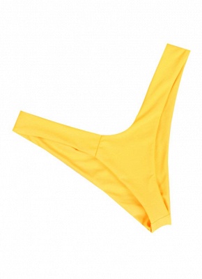 Women Thong Bikini Set Spaghetti Strap Two Piece Swimsuit Solid Bathing Suit_6