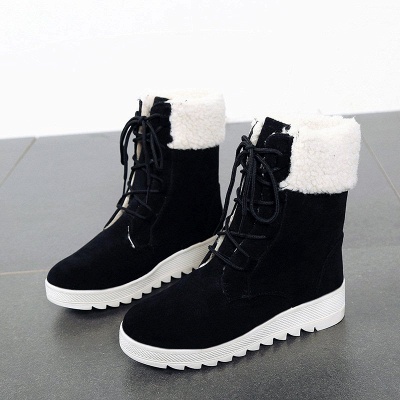 Winter Daily Wedge Heel Lace-up Suede Boot_9