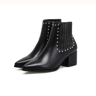 Chunky Heel Daily Pointed Toe Elegant Boots_4