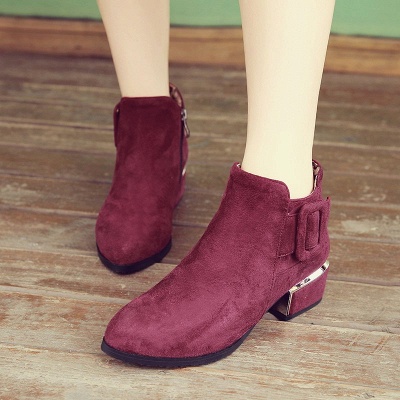 Chunky Heel Suede Button Boots_4