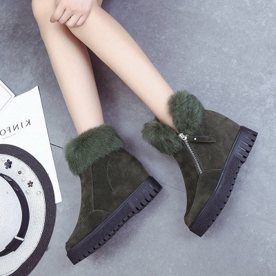 Zipper Fall Suede Chunky Heel Round Toe Boot_9