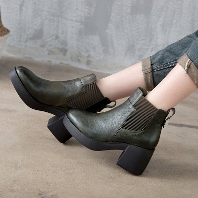 Cowhide Leather Platform Boot_6