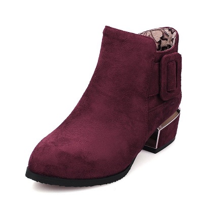 Chunky Heel Suede Button Boots_1