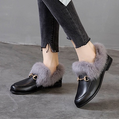 Chunky Heel Round Toe Casual Loafers_2