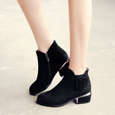 Chunky Heel Suede Button Boots_6
