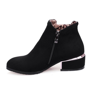 Chunky Heel Suede Button Boots_10