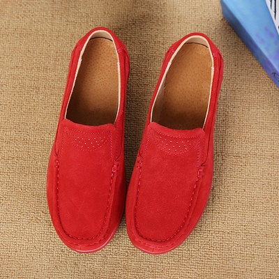 Wedge Heel Daily Round Toe Casual Loafers_10
