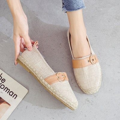 Women Canvas Flat Loafers Casual Comfort Shoes_3