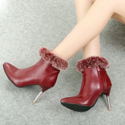 Stiletto Heel Daily Pointed Toe Suede Elegant Boots_4