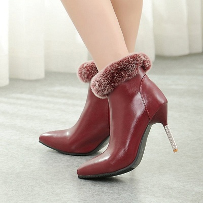 Stiletto Heel Daily Pointed Toe Suede Elegant Boots_5