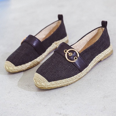 Women Canvas Flat Loafers Casual Comfort Shoes_2