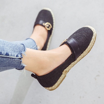 Women Canvas Flat Loafers Casual Comfort Shoes_4