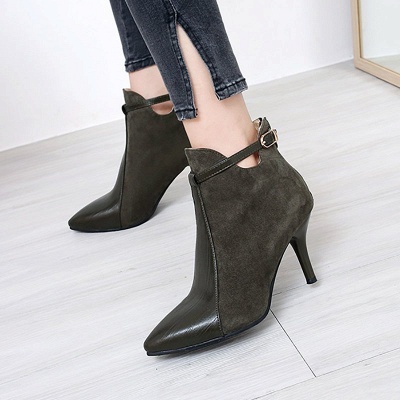 Buckle Stiletto Heel Daily Elegant Boots_5