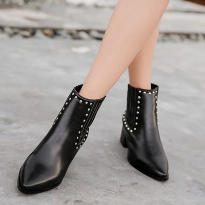 Chunky Heel Daily Pointed Toe Elegant Boots_2