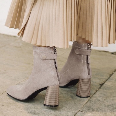 Zipper Daily Pointed Toe Elegant Boots_6