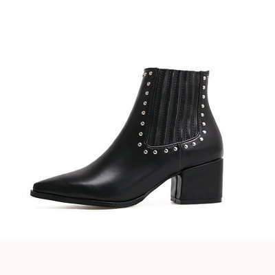 Chunky Heel Daily Pointed Toe Elegant Boots_6