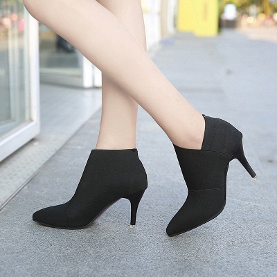 Pointed Toe Stiletto Heel Elegant Boots_5