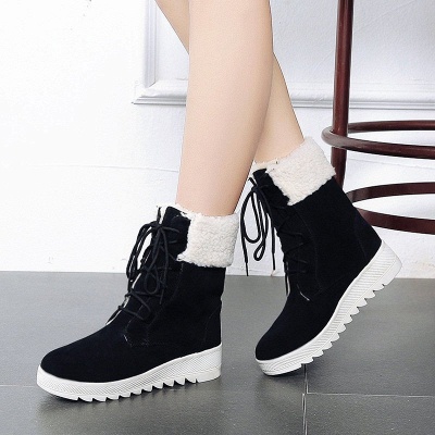 Winter Daily Wedge Heel Lace-up Suede Boot_6