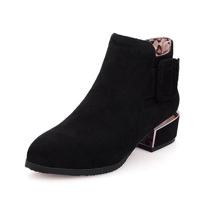 Chunky Heel Suede Button Boots_2