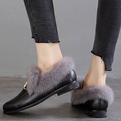 Chunky Heel Round Toe Casual Loafers_5