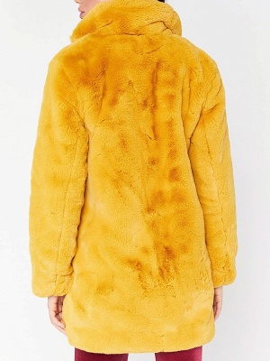 Long Sleeve Pockets Fluffy Fur and Shearling Coat_8