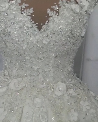 Robes de mariée de luxe en cristal 2021 | Robes de mariée en tulle transparent avec perles BC0708_4
