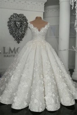 2021 Luxus ärmellose Kristall Brautkleider | Sheer Tüll Blumen Brautkleider mit Perlen BC0708_1